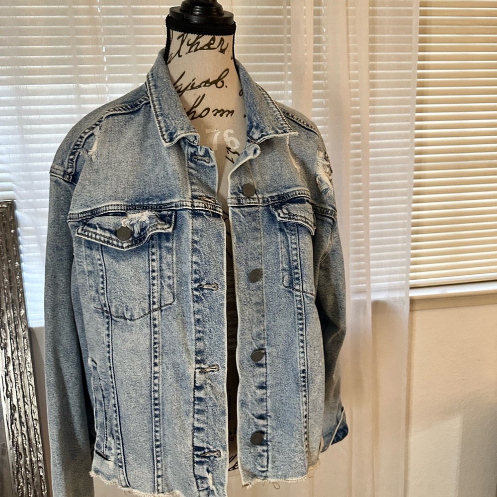 Xhilaration Light Blue Washed Denim Jacket
